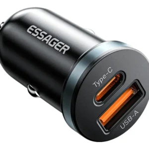 Carregador Veicular Turbo Essager Mini Pd 3.0 + Qc3.0 30w